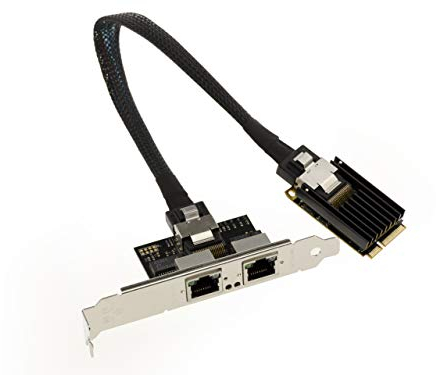 KALEA-INFORMATIQUE Mini-PCI-Express-Karte (MiniPCIE) 2 Ports RJ45 LAN GIGABIT Ethernet mit Chipsatz Intel I350 – mPCIe NIC 10/100/1000