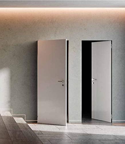 PORTA A FILO MURO BATTENTE REVERSIBILE BIANCA VERNICIABILE + TELAIO - 700x2100 MM XREVERX ERMETIKA