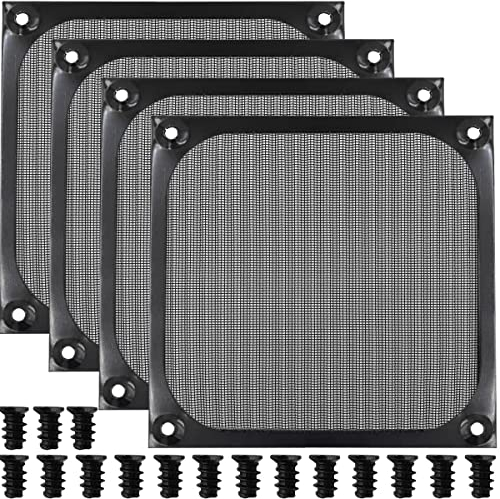 Xiatiaosann Staubfilter PC Gehäuse 120mm, Lüfterabdeckung, Computer PC Kühler Lüfter Lüftergitter Staubfilter Filtermatte Gehäuselüfter, 4 Stück