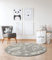 the carpet Beat Kids Moderner Weicher Kinderteppich, Weicher Flor, Pflegeleicht, Farbecht, Weltraum, Astronauten Muster Grau, 120 cm Rund