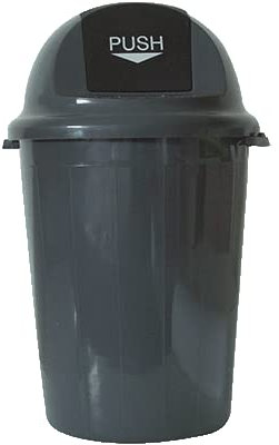 PRODIFA Poubelle A Retour Automatique Push Gris Mat 80L