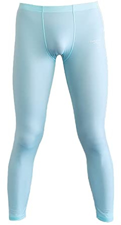 Herren-Unterhose aus Eisseide, niedrige Taille, lange John-Leggings, Baselayer, Sportunterteil
