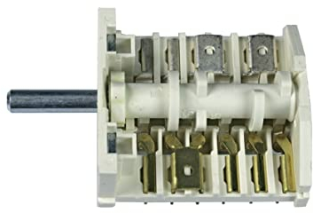 easyPART Kompatibel/Ersatz für BOSCH 00161789 Backofenschalter Wahlschalter Schalter 2940/6 60H/241N049 Backofen Herd Siemens 161789 mit 6/4,6mmØ Normachse Steckzungen passend auch Viva Constructa