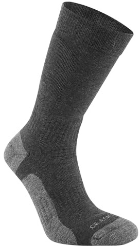 Craghoppers Mens Trek Merino Wool Cushioned Walking Socks with Elasticated Ankle & Underfoot Support - Perfect for Outdoors, Trekking & Hiking