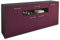 Lqliving Kommode Sideboard Fiorella, Korpus in anthrazit matt, Front im trendigem Lila (180x79x35cm), inkl. Metall Griffen, Made in Germany