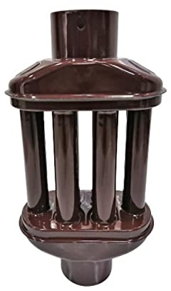 UZMAN Scambiatore di calore per gas di scarico, 120 mm/130 mm, 6 tubi, tubo per camino, tubo di fumo, radiatore di fumo, tubo di scarico, accumulatore di calore (120 mm di diametro rosso/marrone)