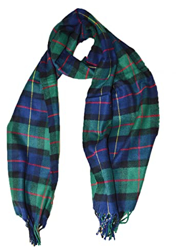 KGM Super Soft Plaid Tartan Check Schal - Schals für Herren - Damen Schals, Grün kariert, One size