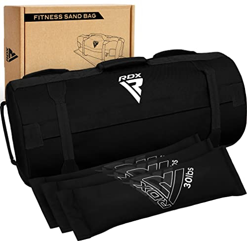 RDX Gewichtssack für Fitness Krafttraining, Ungefüllten Power Bag mit 8 Griffe, Core Sandbag Gewichtete, 2-90 KG Sandsack Ideal für Viele Functional Training Running Rucking Strongman Lifting Workout