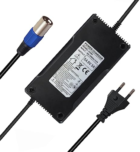 YZPOWER 48V Ladegerät für 54.6V 3A Lithium E-Bike Batterie Ladegerät Elektrofahrrad Skateboard Fahrrad Netzteil 13S Ladegerät Batterie 3 Pin XLR-Stecker