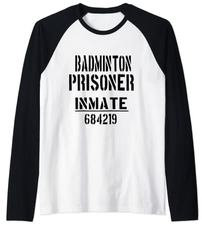 Badminton Halloween Kostüm – Lustiger Gefangenen Gefängnis-Inmatate Raglan