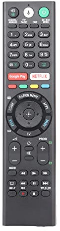 RMF-TX310E Voz Mando a Distancia Compatible con Sony LED LCD TV KD-43XE8088 KD-43XF7596 KD-43XE8396 KD-43XF8096 KD-43XE8077 KD-43XE8004 Reemplazado Controlador con Google Play Netflix Botones