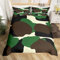 Camouflage Tröster Abdeckung, Militärisch Bettwäsche Set Abstrakte Kunst Bettbezug Set für Teens Erwachsene, Camo Muster Steppdecke mit 1 Kissenbezug 155x220 Schlafzimmer Dekor, Armee Grün Braun