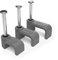 Clips de Clavo Gris Plano de 2,5mm (Paquete de 100) Clips de Alambre para Organizar Cables Eléctricos, Cat 5/6 / 7, 6P4C 8P8C, Rj11 Rj45 Teléfono, Red de Parche Plano Óptico Ethernet Internet