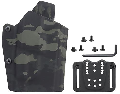 K.ydex Taktisches Holster Leichtgewicht für G 17/19/19X/45 mit TLR-1 Taschenlampe Pistole Holster Schnellverschluss Q.LS Kit Airsoft Ausrüstung