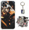 Staremeplz Attack -on Titan Hülle für iPhone 11 Anime Handyhülle [Mit Schlüsselbund und 50pcs Aufkleber] Cartoons Transparent Silikon Case Hülle für iPhone 11