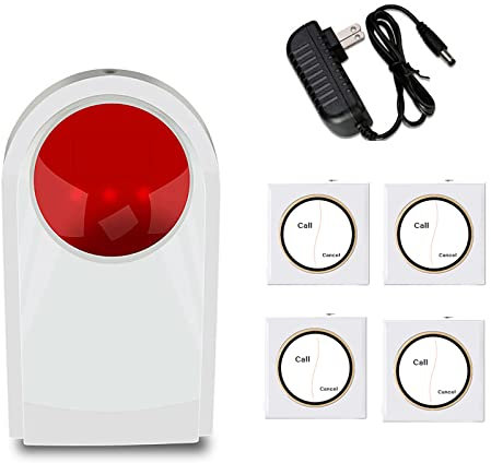 Strobe Siren Panic Alarm Button - Ultimate Security for Home, Hotel, Store - Loud SOS Alert System with Flashing Light - Ideal for Jewelry Shops - Effective Siren Alarm and Panic Button for Safety
