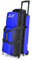 WOLT Bowlingtaschen mit Rollen, Bowlingtaschen, 3 Ballrollen mit separatem Schuhfach und Zubehörtasche, einziehbarer Griff, ausziehbar auf 96,5 cm, Blau