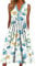 WVONIF Robe Longue Ete Femme Boheme Chic élégante Sexy Robes Courte D'été Cou Rond sans Manches Imprimé Floral Bohème Grande Taille Pas Cher 2023 Mode Rétro Mini Jupe De Plage Robe Rose Poudré Femme