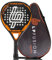 LP Carbon Strike Pro Racket for Adults with Padel Bag & Ball Set - for Technically Savvy Players - Light Power & Precision (1 Pc & Set) (Black, Racket + Bag)