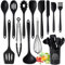 Omtofo 13 Piezas Utensilios Cocina de Silicona, Resistente al Calor, Antiadherente y Resistente a los Arañazos, Sin BPA Juego de Utensilios de Cocina Silicona, Aptos para el Lavavajillas