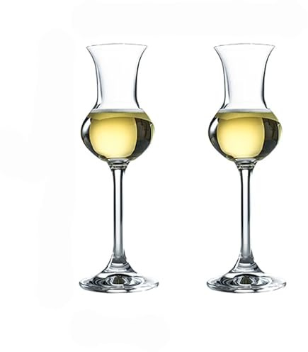 Generic Home Fashion Simple Whiskey Grappa Drinking Glass (Set of 2), Small, Clear