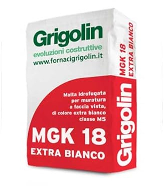 Mortero hidrofugado para mampostería a cara vista clase M5-Mgk18 extra blanco