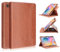 TOPCASE Funda TPU Clara Giratorio 360º para Samsung Galaxy Tab S6 Lite 10.4 Pulgadas 2024/2022/2020 Transparente PC Respaldo Estuche con Función Soporte Auto-Sueño/Estela,Marrón