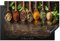 KitchenYeah© Protezione Piano Cottura Tappetino per Induzione 81x52 cm Cucina Proteggi Coprifornello Antiscivolo Cucchiai - Legno - Verde