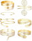 FIOROYAL 7Stück Oberarmreif Gold für Damen - Armreif Oberarm Gold Verstellbare, Boho Punk Griechische Armband Manschette Armreif Schmuck