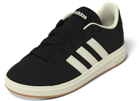adidas Grand Court 00s Shoes Kids, Scarpe Unisex-Bambini e Ragazzi, Core Black/off White/Gum, 39 1/3 EU