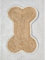 Bone Shaped Feeding Mat Dog Cat Bowl Handmade Indoor Rug Door Mats for Entrance Back Door Natural Handmade Dog Placemat (Chew - NAT/White)