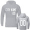 Individuelle Hoodies Gestalten Sie Ihre Eigenen Hoodies Personalisierte Sweatshirts mit Tasche Custom City Name/Your Name/Number Langarmshirt für Männer Frauen Benutzerdefinierte Pullover,Light Gray