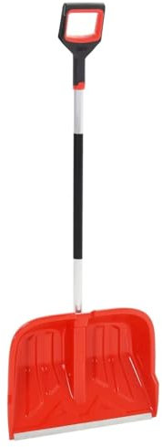 ShGaxin Pelle à neige en aluminium rouge 136 cm, chasse-neige pelle, lanceurs à neige, pelle à neige