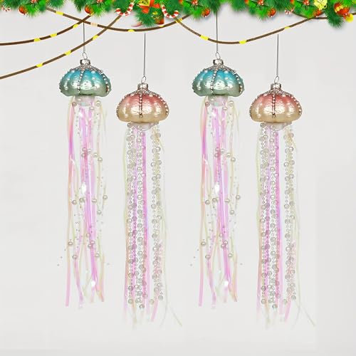 Neuheit Dekorationen Verkauf 4 Unterwasseraktivitäten Weihnachten Quallen Dekorationen Partyzubehör Kristall Anhänger Dekorationen Raumdekorationen Weihnachtsbaum Dekorationen