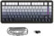 LexonElec X ATTACK SHARK M86 Pro Tastiera meccanica wireless, BT/2.4G/cablata, 4000 mAh, interruttore lineare sostituibile a caldo, tasti PBT, QWERTY, tastiera RGB con cavo a spirale. (Grigio)