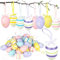 SymPleCr 24 Pcs Ostereier zum Aufhängen Draußen,Ostereier Plastik,Plastik Ostereier zum Aufhängen,Ostereier Deko,Bunte Ostereier für Draußen für Osterdeko,Schönen Osterdeko