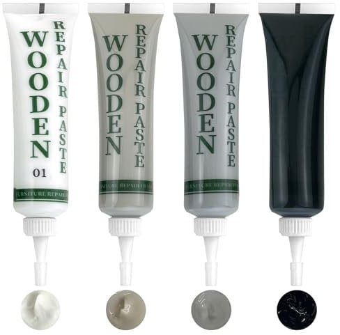 Laminat Reparaturset, Parkett Reparatur Grau Weiß Schwarz Eiche Holz Reparaturset Holzspachtelmasse Für Kratzer Und Löcher, Möbel Laminat Boden,Grau