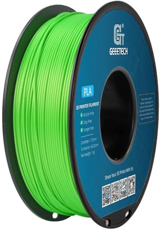 GEEETECH Filament PLA 1.75mm, 3D Drucker PLA Filament 1kg Spool, Pla Grün