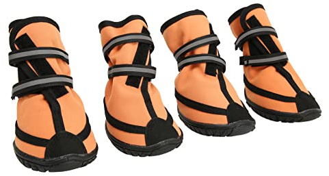 aqxreight Hundestiefel Slip Reflexion Outdoor Hundeschuhe Pfotenschutz für Mittlere Große Hunde XL Hundestafler (L)