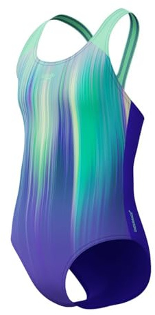 Speedo Digital Placement Splashback Junior Swimsuit - 7-8 Years - Blue/Purple