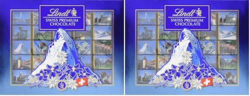 Lindt Schokolade Swiss Geschenkbox Napolitains | 142 g Napolitains | ca. 25 x Mini Schokoladentäfelchen aus feinster Vollmilchschokolade | Schokoladentafel | Schokoladengeschenk (Packung mit 2)