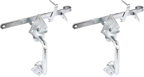 Alberts 310332 Klinken-Set | für Flechtzaun- und leichte Holztore | zum Anschrauben oder Einschlagen | galvanisch verzinkt, dickschichtpassiviert | Länge 260 mm (Packung mit 2)
