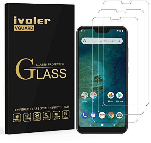 ivoler [3 Piezas] Protector de Pantalla para Xiaomi Mi A2 Lite, Cristal Vidrio Templado Premium