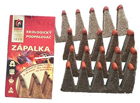 Amafino 20 Anzünder mit Reibekopf für Grill und Kamin