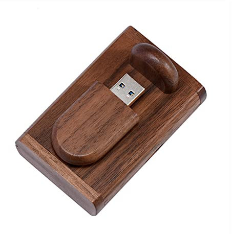 UFARID Haute Vitesse USB3.0 Clé USB Flash Drive Mémoire USB 3.0 en Bois personnalisée avec boîte en Bois, clé USB 3.0 pour sauvegardes, Photos, vidéos(32GB)
