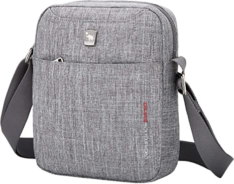 OIWAS Umhängetasche Herren Klein Handytasche zum Umhängen Männerhandtasche Schultertasche Herrentasche Tasche Männer Grau