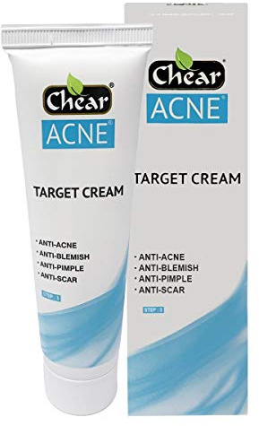 Chear Acne Target Cream 50ml – Salicylic Acid Spot Treatment with Aloe Vera, Tea Tree, Neem & Vitamin E – Blemish & Pimple Control for Oily & Acne-Prone Skin