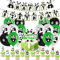 Panda Geburtstagsdeko Set - Party Dekorationen, Happy Birthday Girlande, Luftballons, Cake Topper, Kinder Geburtstag Dekoration, Themen Babyparty, Party Zubehör