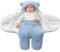 FUNUPUP Baby Pucksack Winter Neugeborene Einschlagdecke Baby Schlafsack Wintersack Weich Warm Wickeldecke für Säugling Baby (Blau, 0-3 Monate)