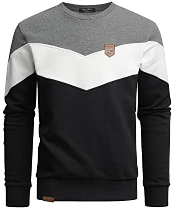 Amaci&Sons Herren Basic College Sweatjacke Pullover Hoodie Sweatshirt 4064